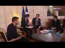 Emmanuel Macron a reçu des dirigeants d'entreprises internationales à Versailles