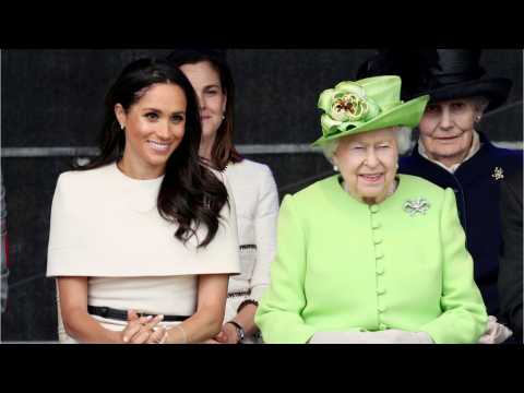 VIDEO : Queen Shows Duchess Meghan the Ropes at First Solo Engagement Together