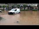 Le centre-ville de Morlaix inondé à la suite d'un violent orage