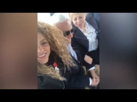 VIDEO : Shakira celebra con su familia la victoria de Colombia