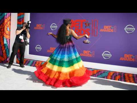 VIDEO : Janelle Monae Rocks Rainbow, Ruffled Pride Dress At 2018 BET Awards