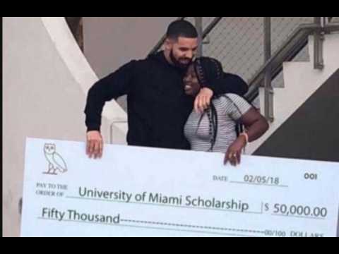 VIDEO : Drake shoots video at Miami school and donates scholarship