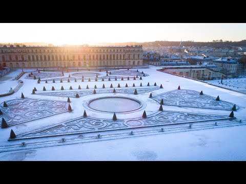 VIDEO : Drone : neige sur les jardins du Chteau de Versailles