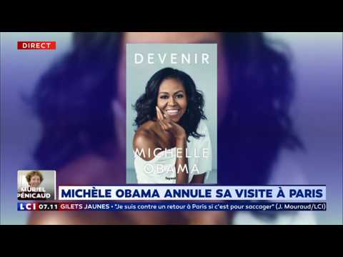 VIDEO : Michle Obama reporte sa visite  Paris