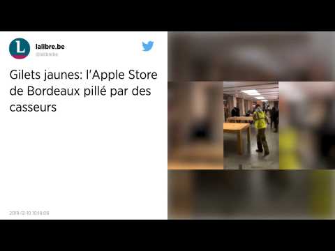 VIDEO : L?Apple Store de Bordeaux entirement pill par des casseurs.