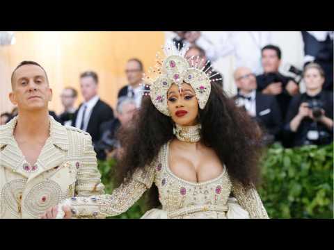 VIDEO : Cardi B Brings Bejeweled Baby Bump To The Met Gala