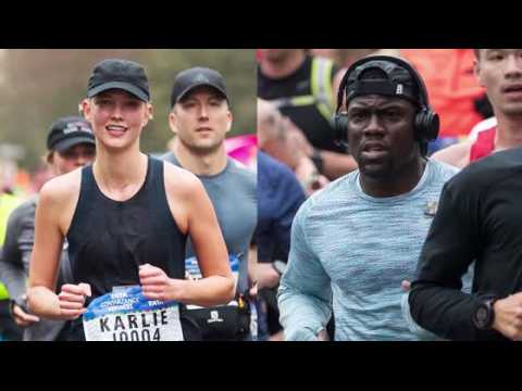 VIDEO : Kevin Hart and Karlie Kloss run NYC marathon