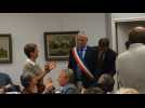 La remise de l'écharpe au maire François Cadic