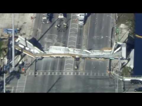VIDEO : Cracks Were Seen In Miami Bridge Before Collapse