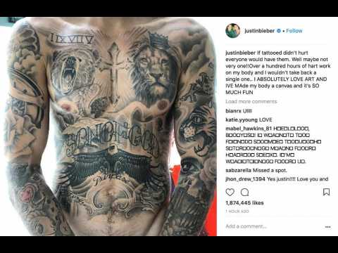 VIDEO : Justin Bieber is proud of his tattoos