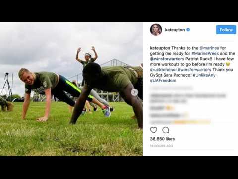 VIDEO : Kate Upton Works Out With Marines to Support Military