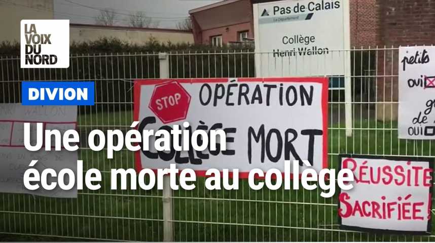 Opération école morte au collège de Divion La Voix du Nord Vidéos