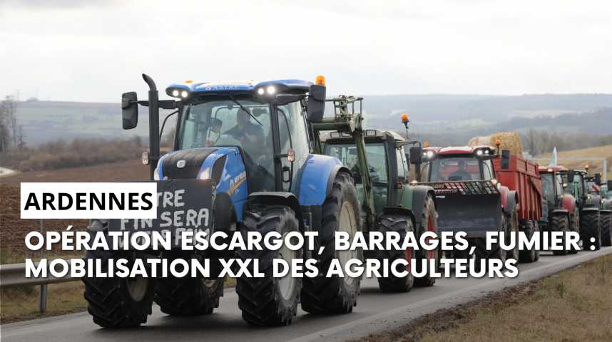 Vidéos Opération escargot barrages fumier Mobilisation XXL des