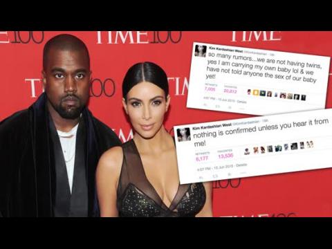 VIDEO : Kim Kardashian Tweets To Squash Rumors Surrounding Her Pregnancy