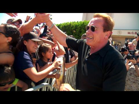 "Terminator" Arnold Schwarzenegger Creates A Frenzy At Camp Pendleton