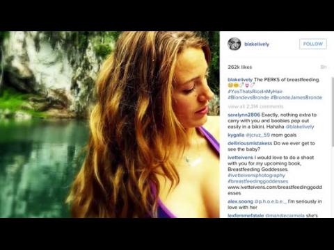 VIDEO : Blake Lively Instagrams a Breastfeeding Photo on Tropical Set