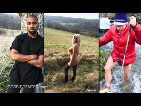 VIDEO : Kim Kardashian and Kanye West Pose for Photoshoot with System Magazine