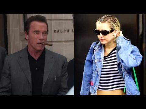 VIDEO : Arnold Schwarzenegger Says Miley Cyrus is a 'Fantastic Person'