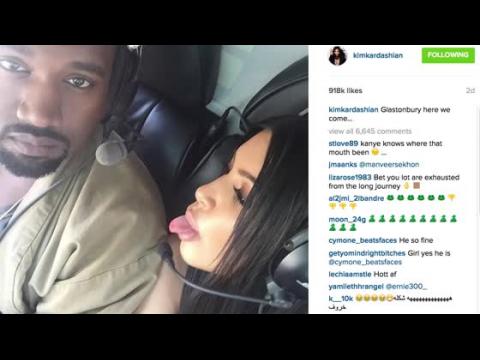 VIDEO : Kanye West et Kim Kardashian au festival de Glastonbury