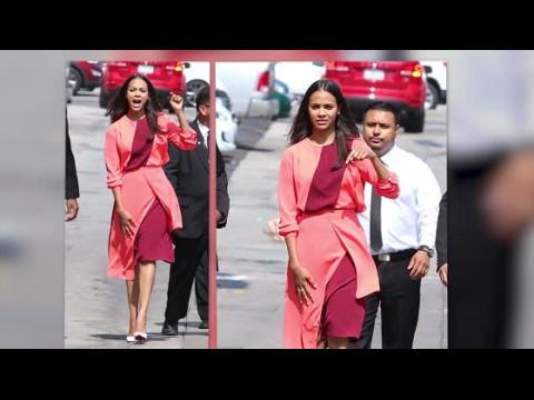 VIDEO : Zoe Saldana Dresses Sleek And Summery For Jimmy Kimmel Appearance