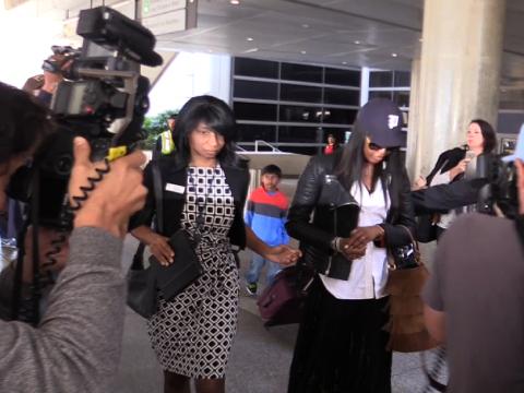 VIDEO : Exclu Vido : Naomi Campbell : Une globe-trotteuse arrive  LA