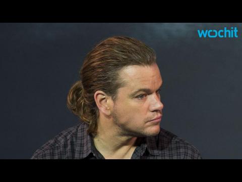VIDEO : Matt Damon Reveals Ponytail At Press Conference for Film
