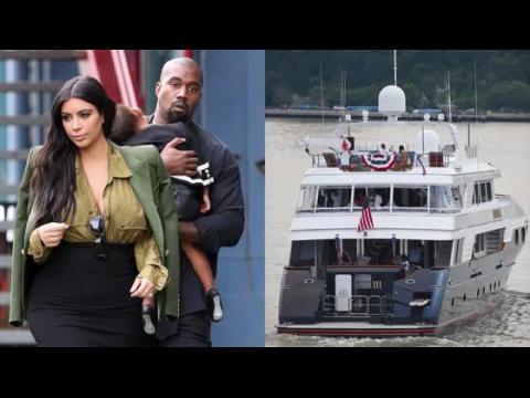 VIDEO : Kim Kardashian And Kanye West Set Sail For Independence Day