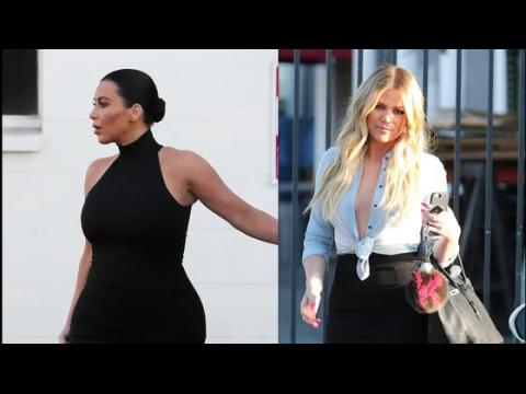 VIDEO : Kim And Khloe Kardashian Look Stylish For The Studio