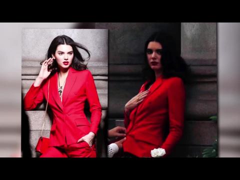 VIDEO : Kendall Jenner Stuns in Red During LA Photo Shoot