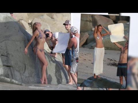 VIDEO : Candice Swanepoel nos lleva al Caribe para sesin fotogrfica en biquini