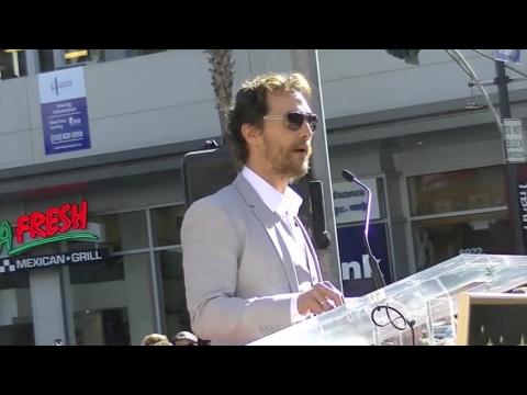 VIDEO : Matthew McConaughey recibe estrella en el Walk of Fame de Hollywood