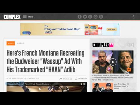 VIDEO : French montana recreates the budweiser ''wassup'' ad with his trademarked ''haan'' adlib