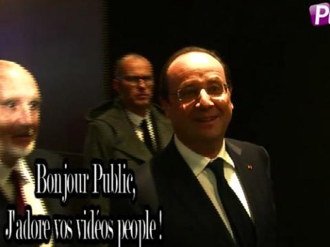 VIDEO : Exclu Vido : Best Of de l?anne 2014 : En mars Franois Hollande dit bonjour  Public !