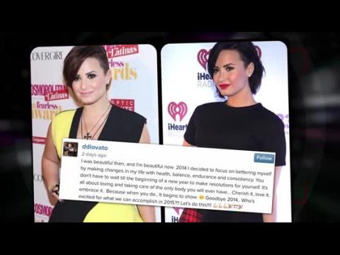 VIDEO : Demi Lovato Shows Inspirational Weight Loss, Says She's 'Beautiful Then, Beautiful Now'