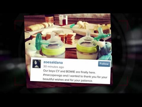 VIDEO : Zoe Saldana Reveals Names of Baby Twin Boys