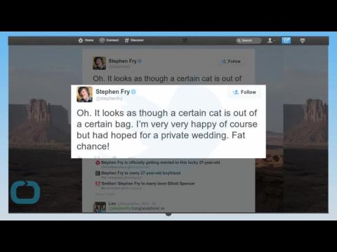 VIDEO : Stephen fry confirms marriage plans