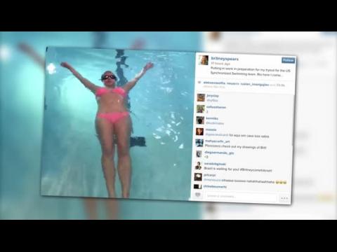 VIDEO : Britney Spears Takes Up Swimming Before Las Vegas Residency Resumes