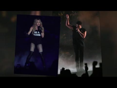 VIDEO : Madonna Kisses Drake at Coachella, Drake Proceeds to Cringe