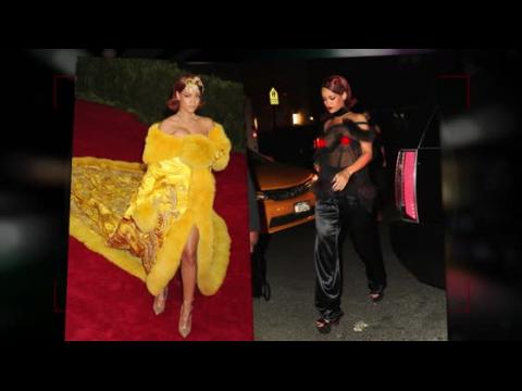 VIDEO : Rihanna Wears See-Through Outfit After 'Omelette Gown' at Met Gala