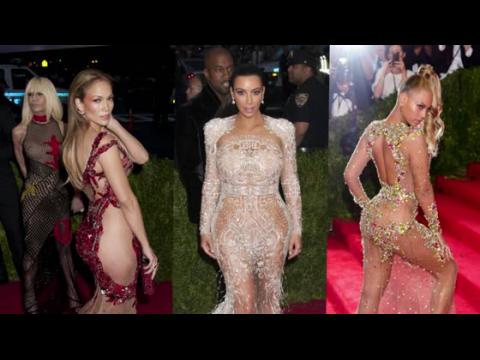 VIDEO : Kim Kardashian et Beyoncé dans des robes transparentes au Met Gala