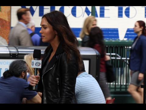 VIDEO : Exclu Vidéo : Megan Fox reprend son rôle de journaliste sexy dans les Tortues Ninja 2