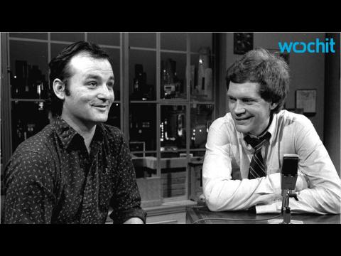 VIDEO : Bill Murray Says Goodbye to Letterman - - Pops Out of Cake!