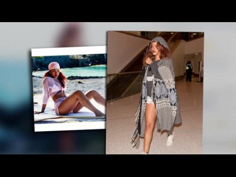 VIDEO : Rihanna se couvre en revenant de ses vacances à Hawaï