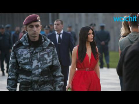 VIDEO : Kim Kardashian Lays Flowers at Armenian Memorial