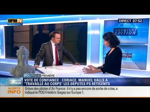 Politique PremiÃ¨re: Vote de confiance: Manuel Valls durcit le ton face aux dÃ©putÃ©s frondeurs â€“ 16/09 