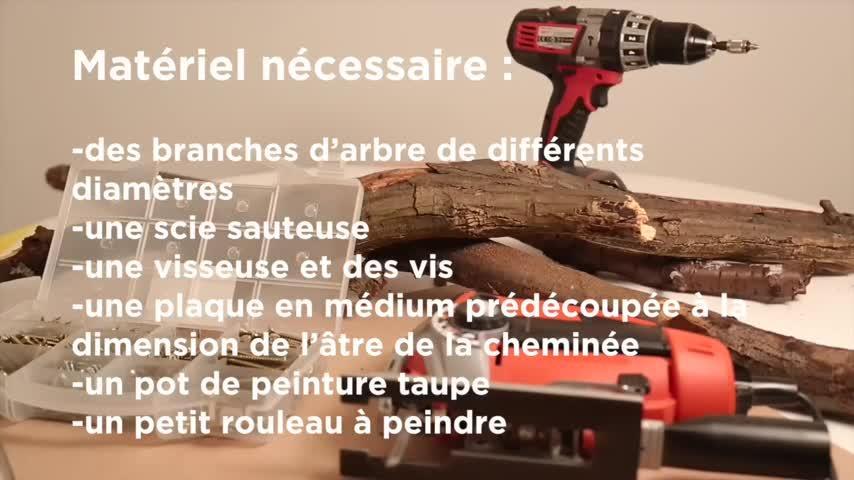 Je crée un cache cheminée en rondins de bois video sur deco.fr Désign Couleur cheminée
