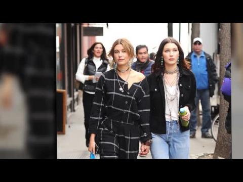 VIDEO : Bella Hadid And Hailey Baldwin Take A Fashionable Break From Photo Shoot
