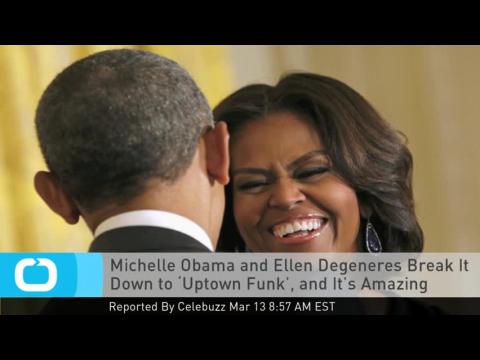 VIDEO : Michelle obama and ellen degeneres break it down to ?uptown funk?, and it?s amazing
