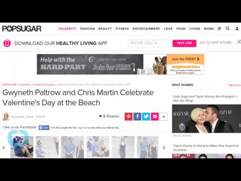 VIDEO : Gwyneth paltrow and chris martin celebrate valentine's day at the beach