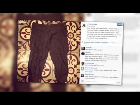 VIDEO : Eva Mendes Was Joking About 'Sweatpants Divorce' Comment